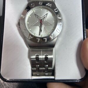 Stainless Steel Men’s Star Dial Watch - Silver